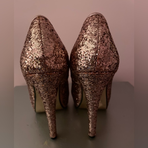 Glitter Peep-Toe Heels - Picture 3 of 4